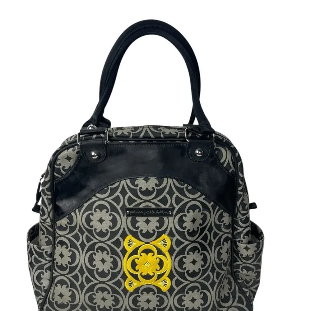 Petunia Pickle Bottom Baby Diaper Bag Black Grey